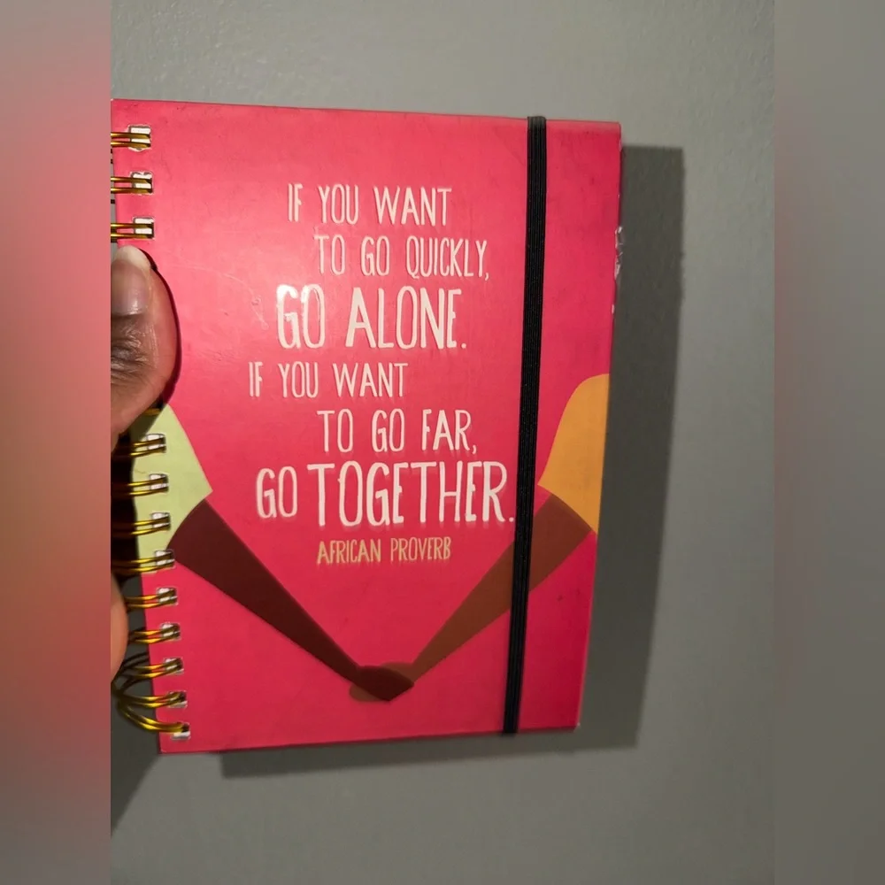 Inspirational Red Notebook with Gold Accents